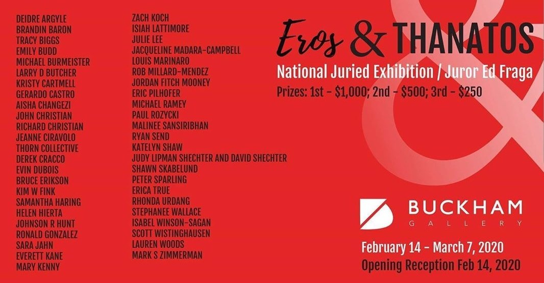 Eros and Thanatos, National Juried Exhibition at Buckham Gallery in Flint, Michigan